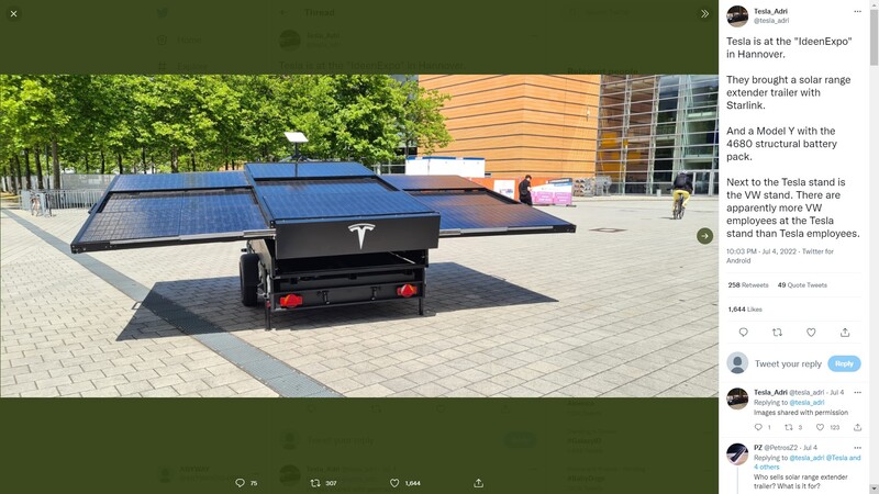 《Tesla》移動式太陽能儲電裝置意外曝光 你會掛它還是露營拖車？